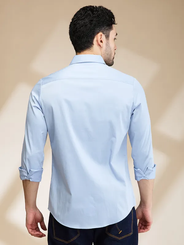Being Human Clothing Mens-Top Shirts Sky Blue
