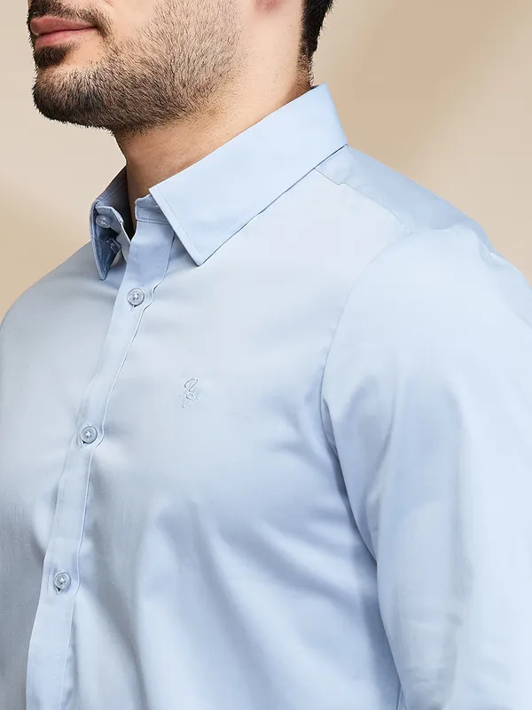 Being Human Clothing Mens-Top Shirts Sky Blue