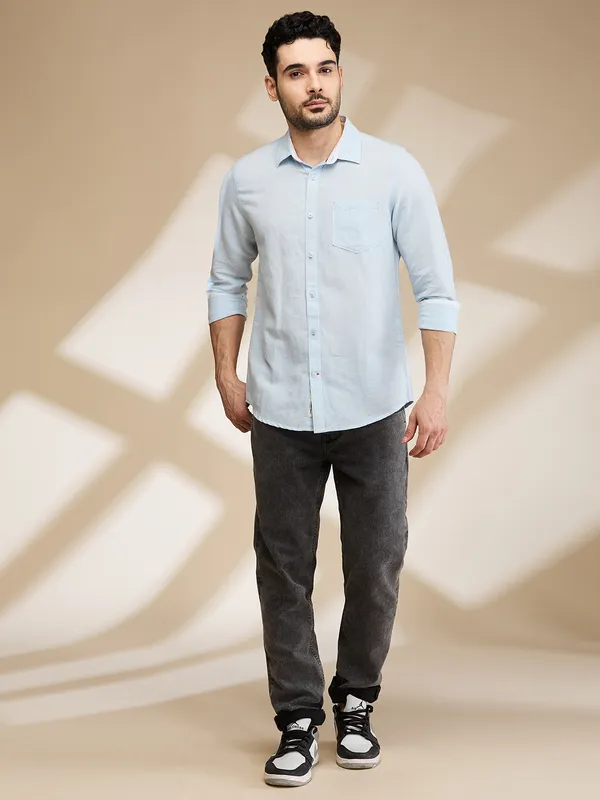 Being Human Mens-Top Shirts Sky