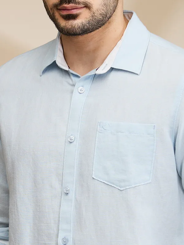 Being Human Mens-Top Shirts Sky