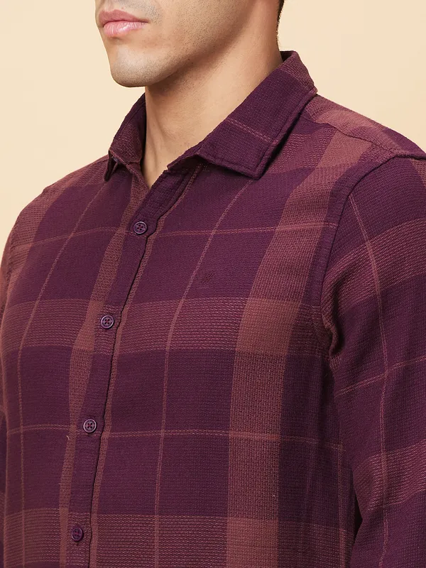 Being Human Mens-Top Shirts Maroon
