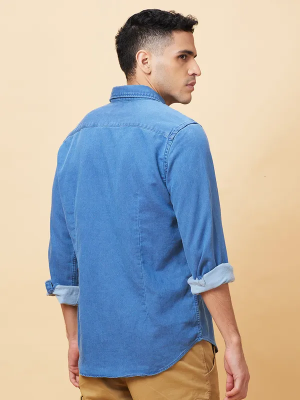 Being Human Clothing Mens-Top Shirts Blue
