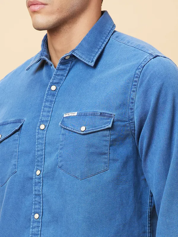 Being Human Clothing Mens-Top Shirts Blue