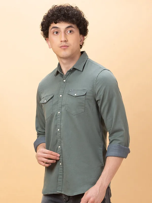 Being Human Clothing Mens-Top Shirts Green