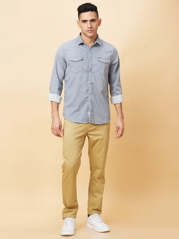 Being Human Clothing Mens-Top Shirts Grey