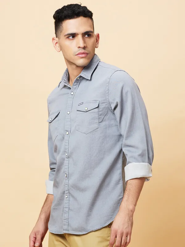 Being Human Clothing Mens-Top Shirts Grey