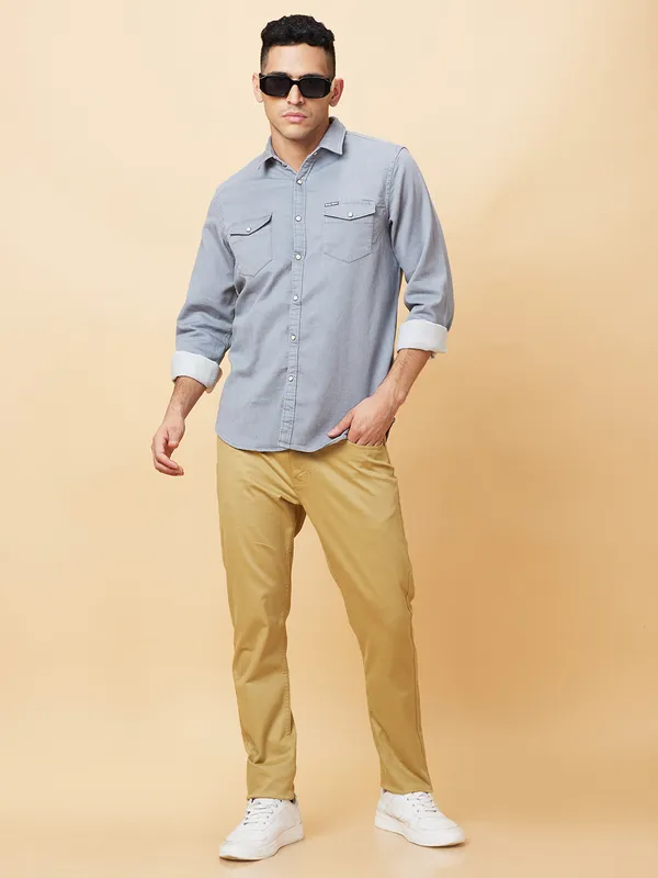 Being Human Clothing Mens-Top Shirts Grey