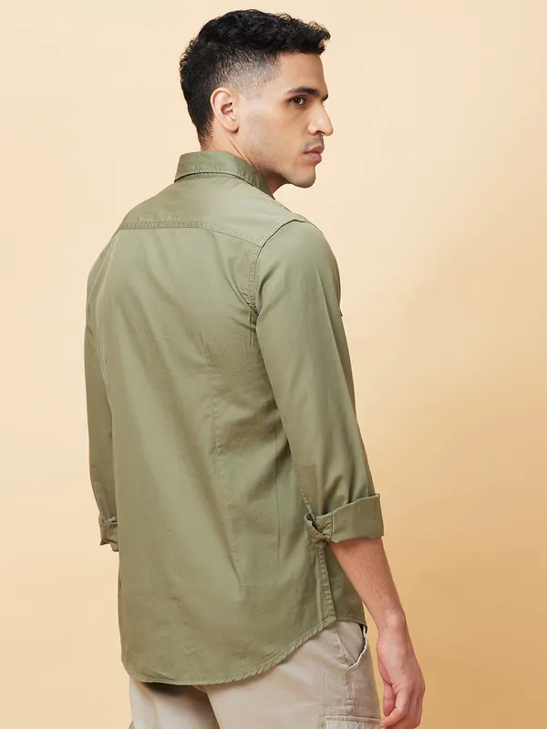 Being Human Mens-Top Shirts Green