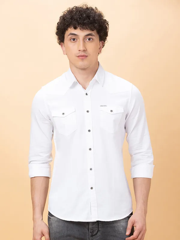 Being Human Mens-Top Shirts White