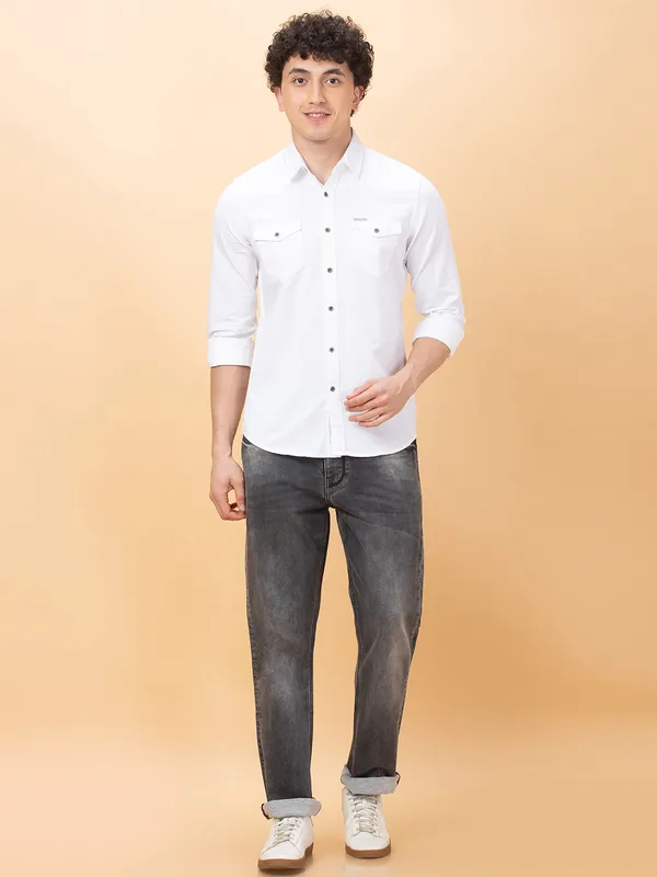 Being Human Mens-Top Shirts White