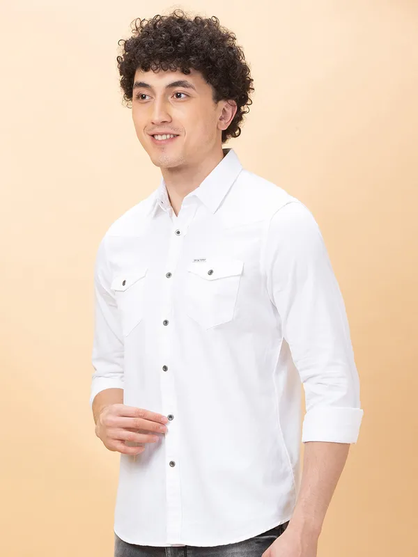 Being Human Mens-Top Shirts White
