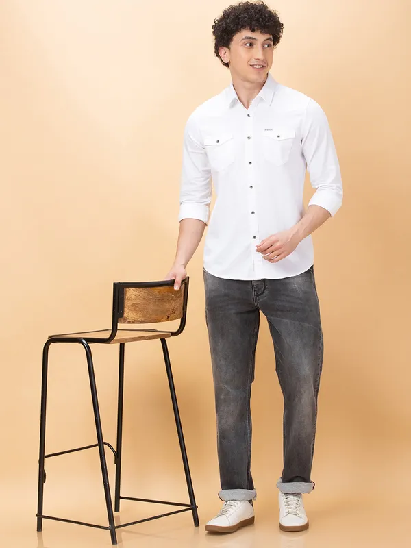 Being Human Mens-Top Shirts White