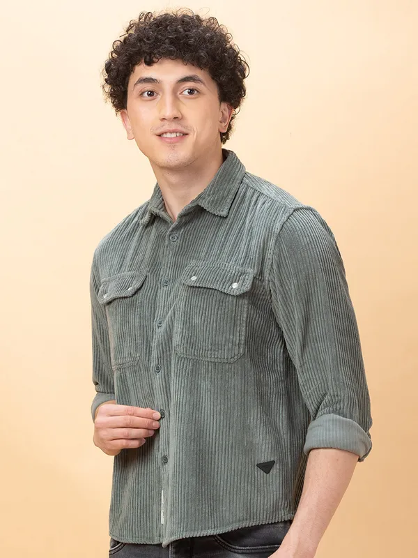 Being Human Mens-Top Shirts Green
