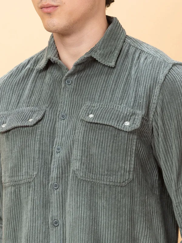 Being Human Mens-Top Shirts Green