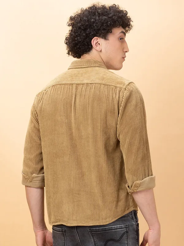Being Human Mens-Top Shirts Khaki