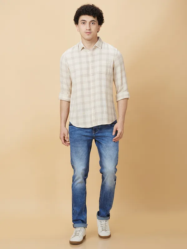 Being Human Clothing Mens-Top Shirts Cream