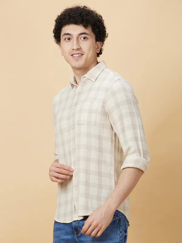 Being Human Clothing Mens-Top Shirts Cream