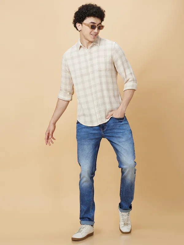 Being Human Clothing Mens-Top Shirts Cream