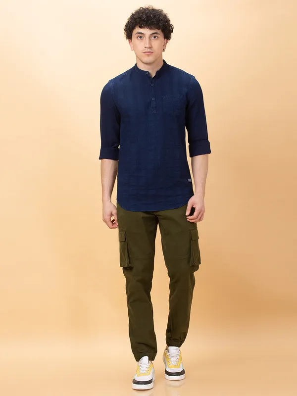 Being Human Clothing Mens-Top Shirts Dk.Navy