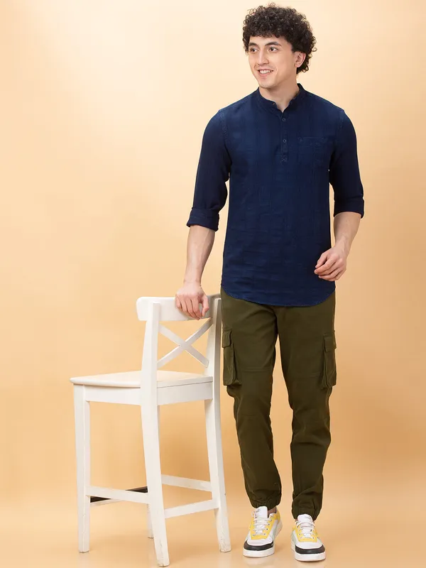 Being Human Clothing Mens-Top Shirts Dk.Navy