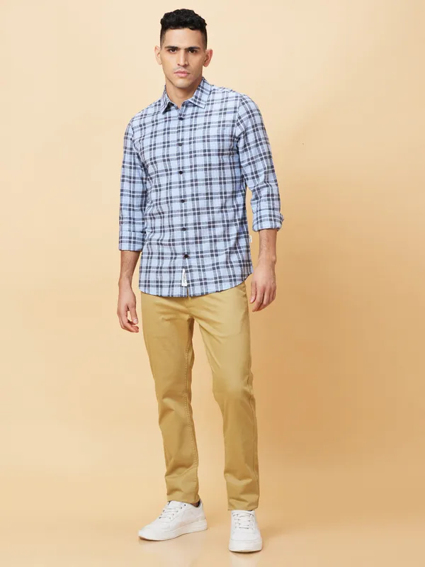 Being Human Mens-Top Shirts Blue