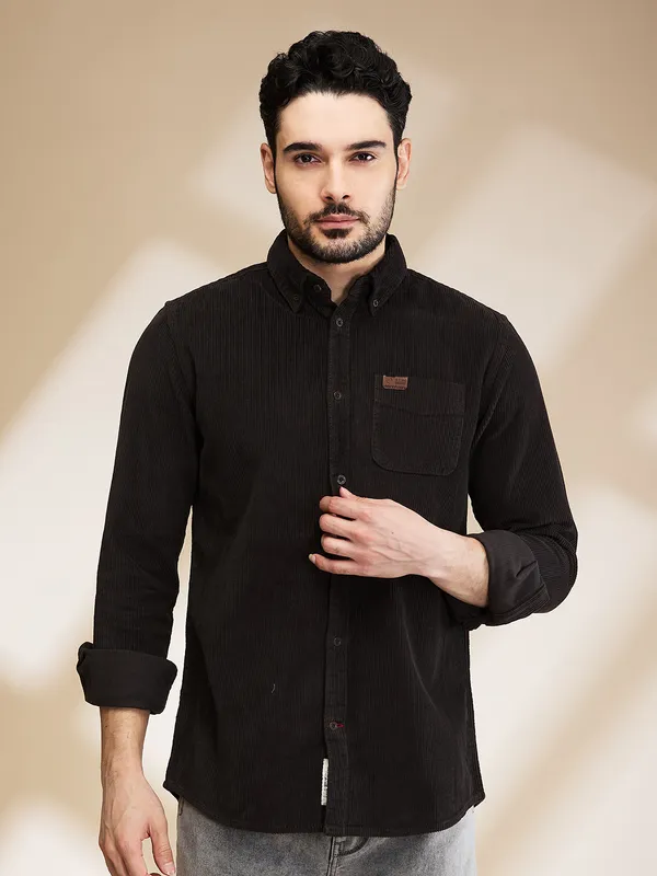 Being Human Clothing Mens-Top Shirts Charcoal