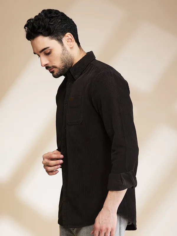 Being Human Clothing Mens-Top Shirts Charcoal
