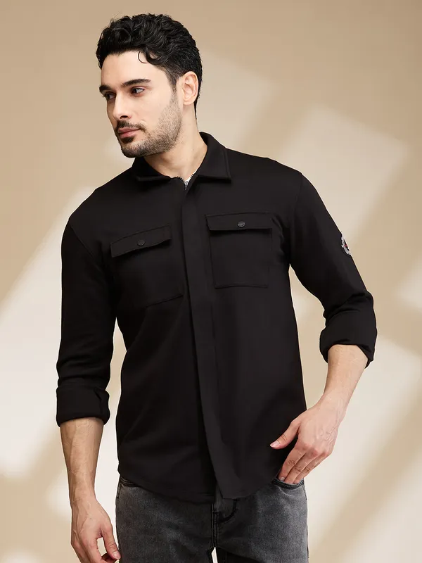 Being Human Mens-Top Shirts Black