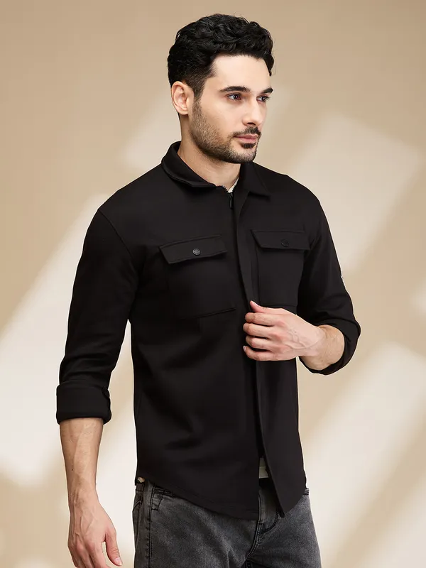 Being Human Mens-Top Shirts Black