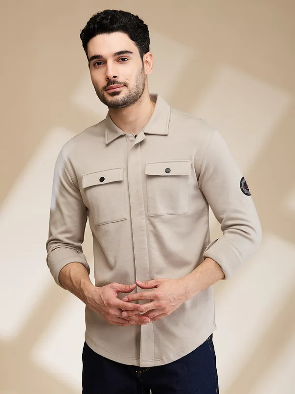 Being Human Mens-Top Shirts Cement