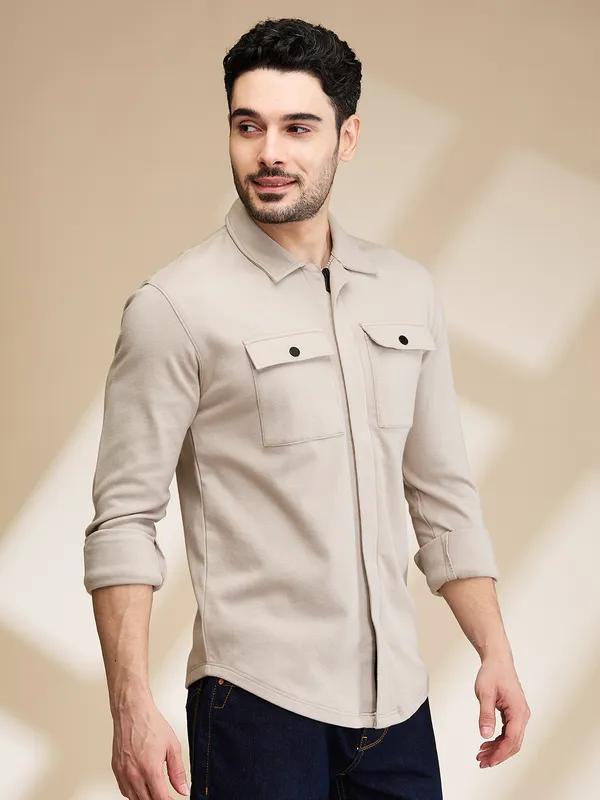 Being Human Mens-Top Shirts Cement