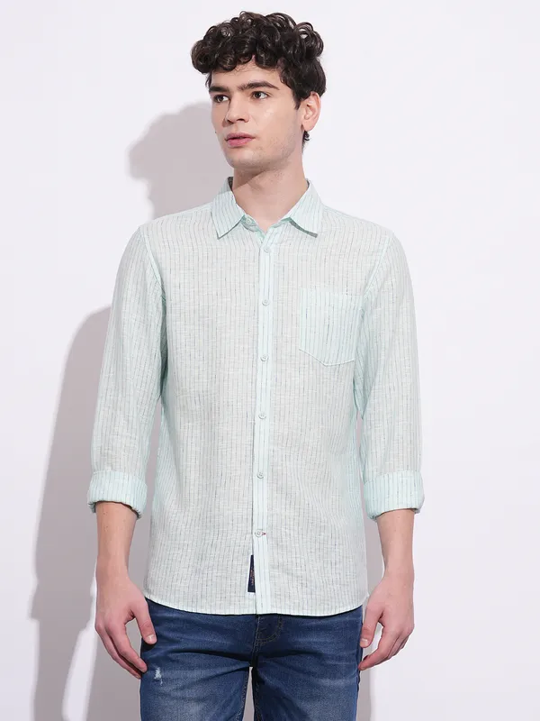 Being Human Mens-Top Shirts Blue