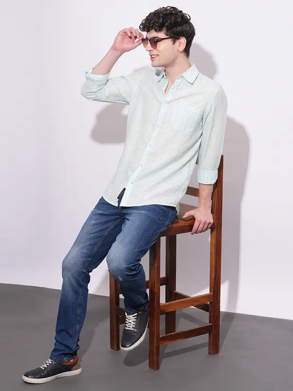 Being Human Mens-Top Shirts Blue