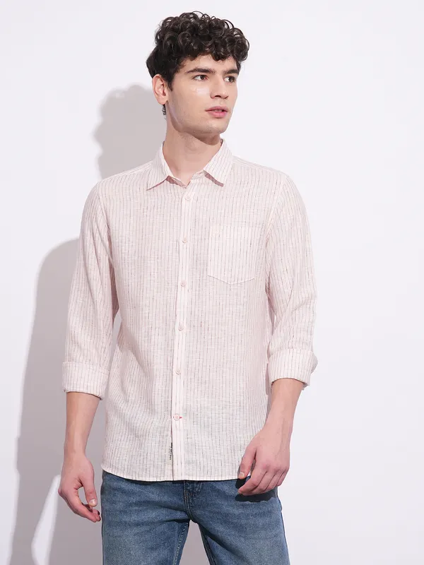 Being Human Mens-Top Shirts Pink