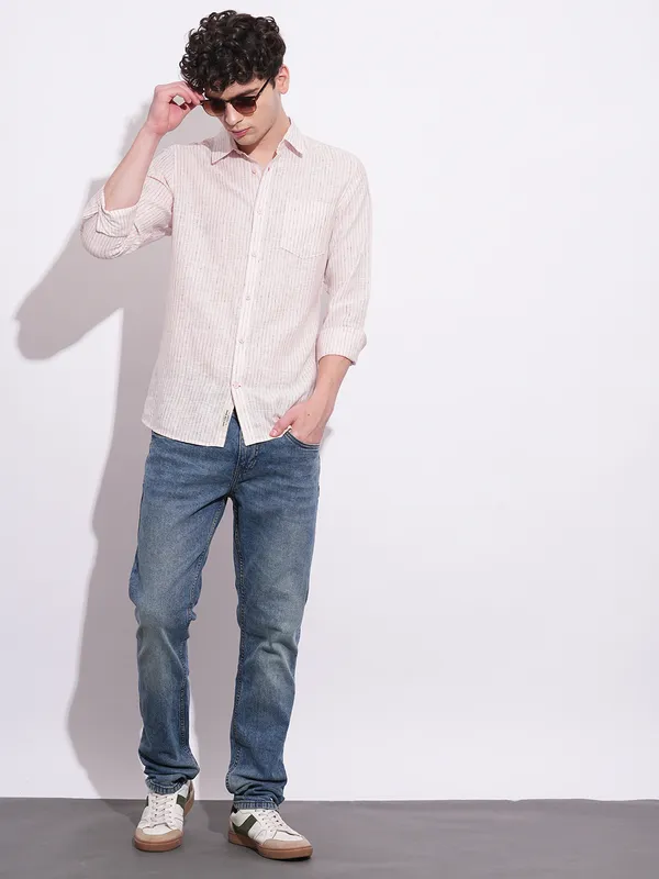 Being Human Mens-Top Shirts Pink