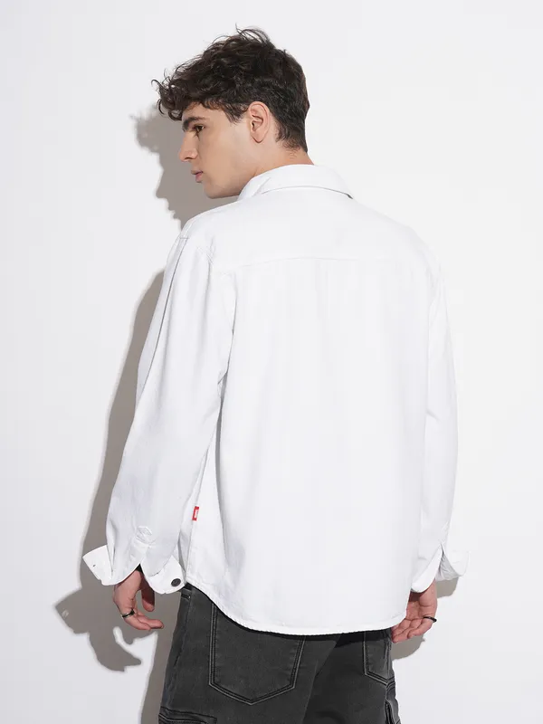 Being Human Clothing Mens-Top Shacket White