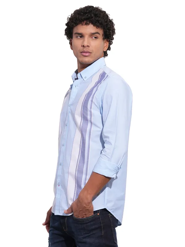 Being Human Mens-Top Shirts Lt.Blue