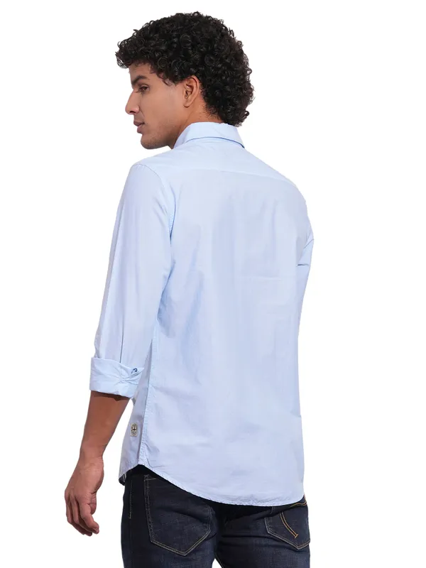 Being Human Mens-Top Shirts Lt.Blue