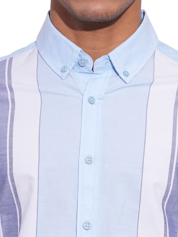 Being Human Mens-Top Shirts Lt.Blue