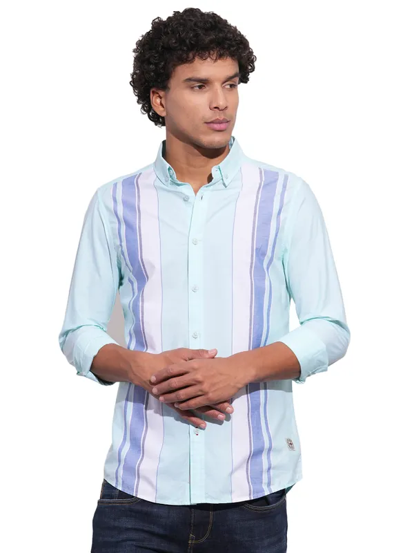 Being Human Mens-Top Shirts Sea Green