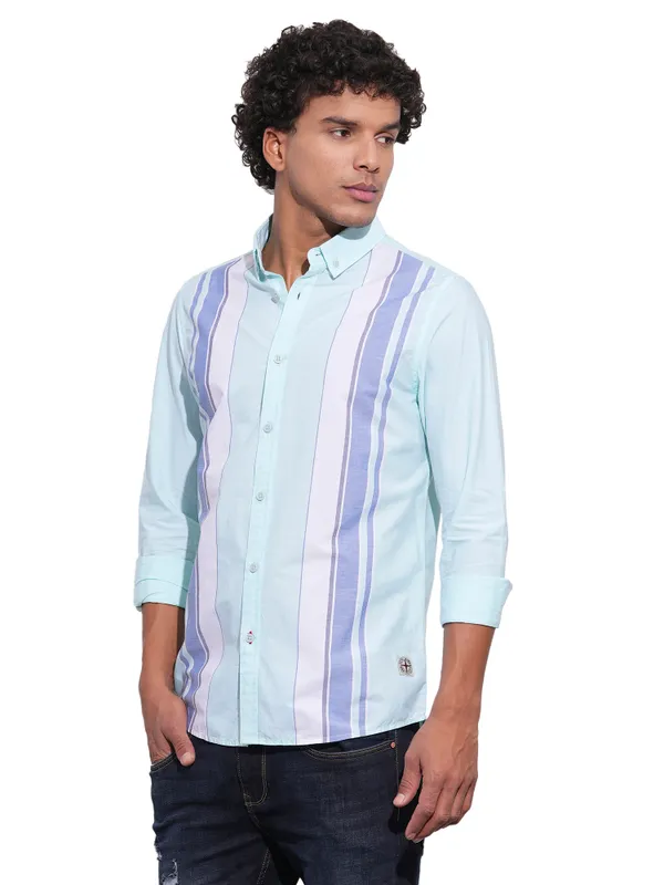 Being Human Mens-Top Shirts Sea Green