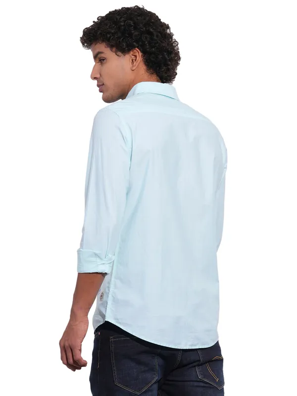 Being Human Mens-Top Shirts Sea Green