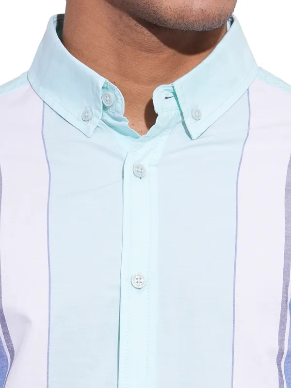 Being Human Mens-Top Shirts Sea Green