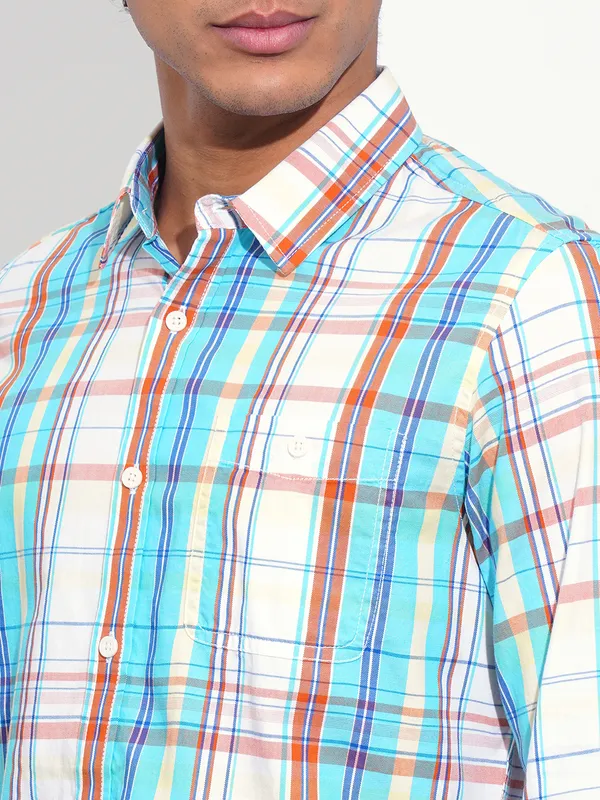 Being Human Mens-Top Shirts Mustard & Blue