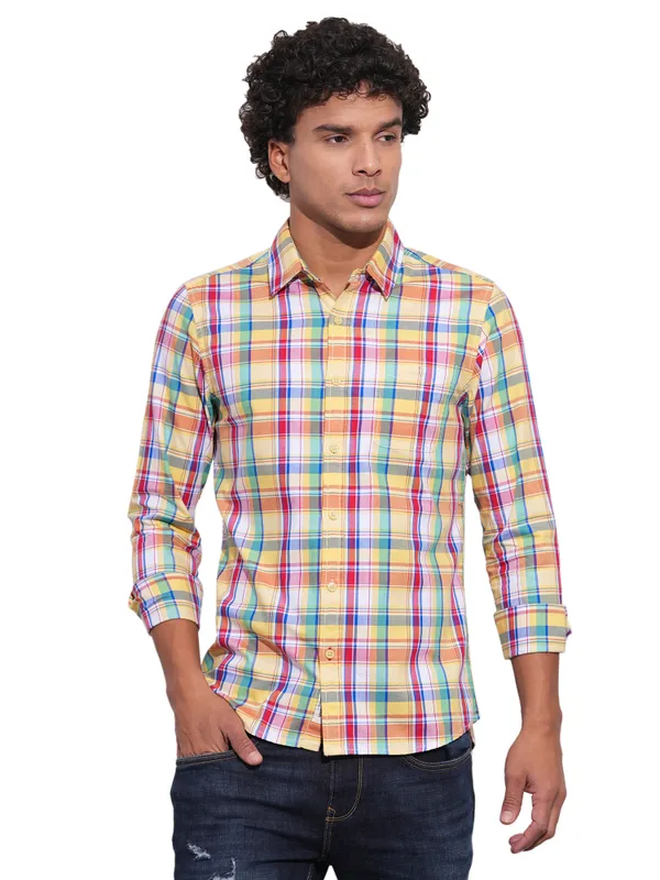 Being Human Clothing Mens-Top Shirts Yellow & Red