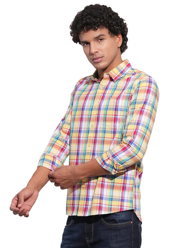 Being Human Clothing Mens-Top Shirts Yellow & Red