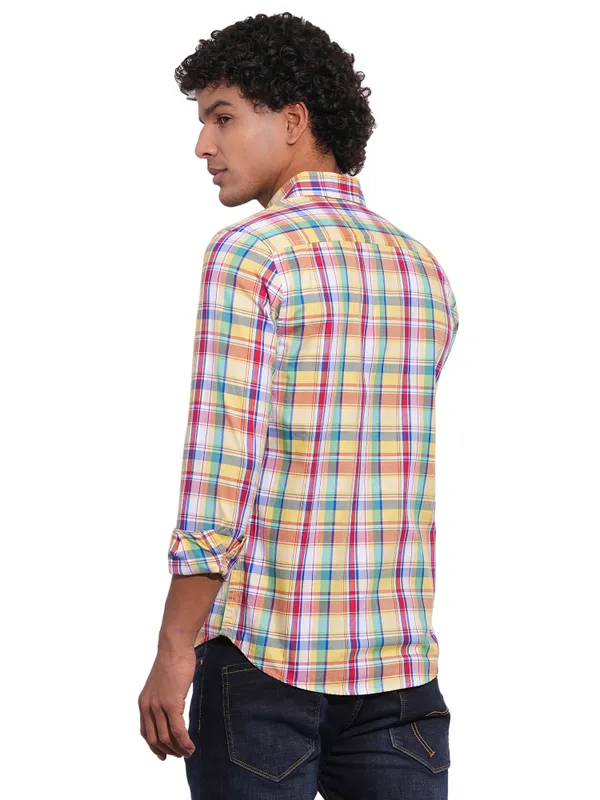 Being Human Clothing Mens-Top Shirts Yellow & Red