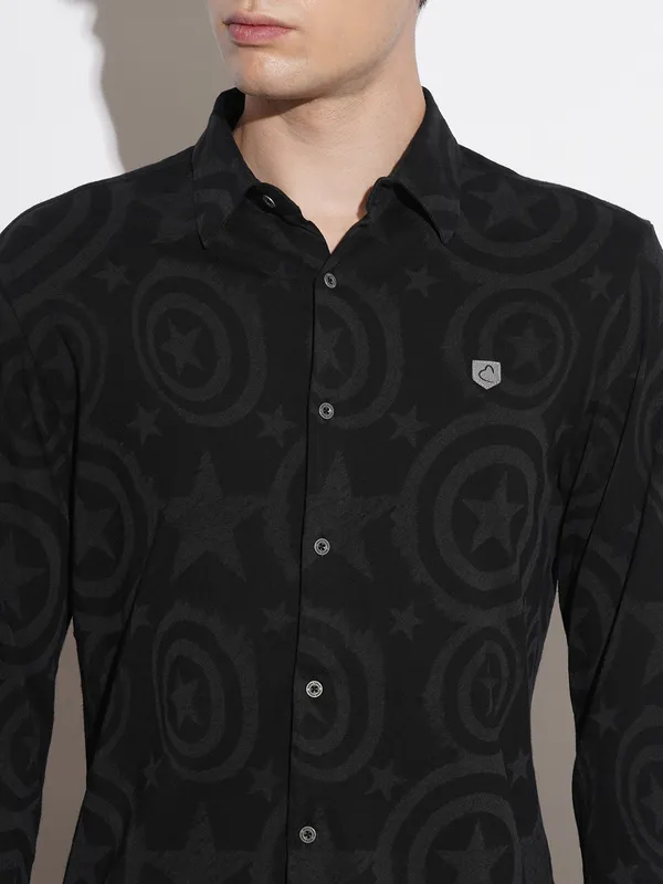 Being Human Clothing Mens-Top Shirts Black Denim