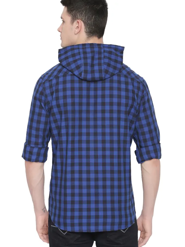 Being Human Oversized Fit Men Collared Shirts-Blue