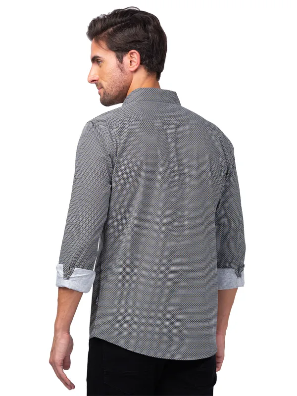 Being Human Clothing Men Slim Fit Collared Shirts-Black